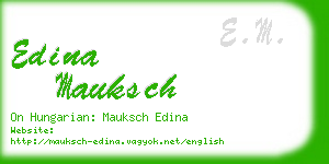 edina mauksch business card